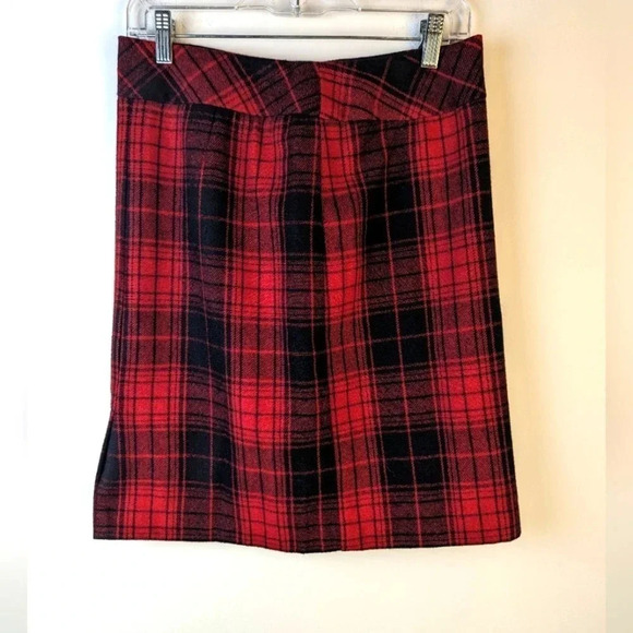 Eddie Bauer Plaid Wool Pencil Skirt / 2 - Picture 1 of 5